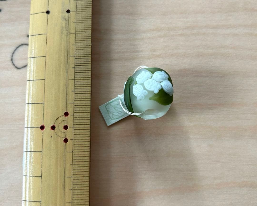 コアガラス　とんぼ玉　鈴蘭　新品未使用