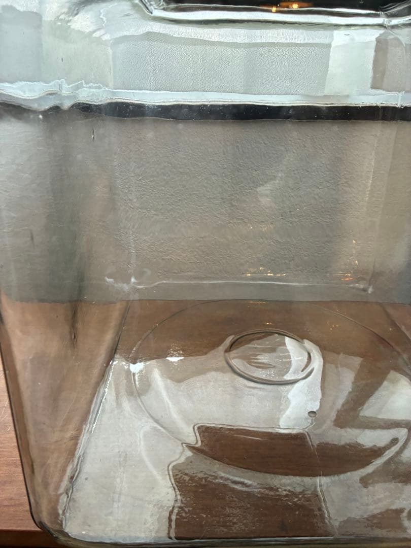 大正 特大 菓子瓶 ガラス瓶 気泡 ゆらゆらガラス 戦前 古道具 アンティーク