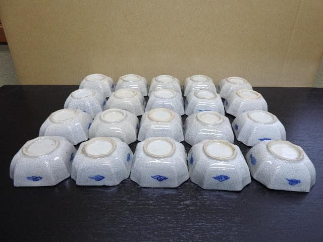 鹿絵小皿　20客　瀬戸？民平？　MA345