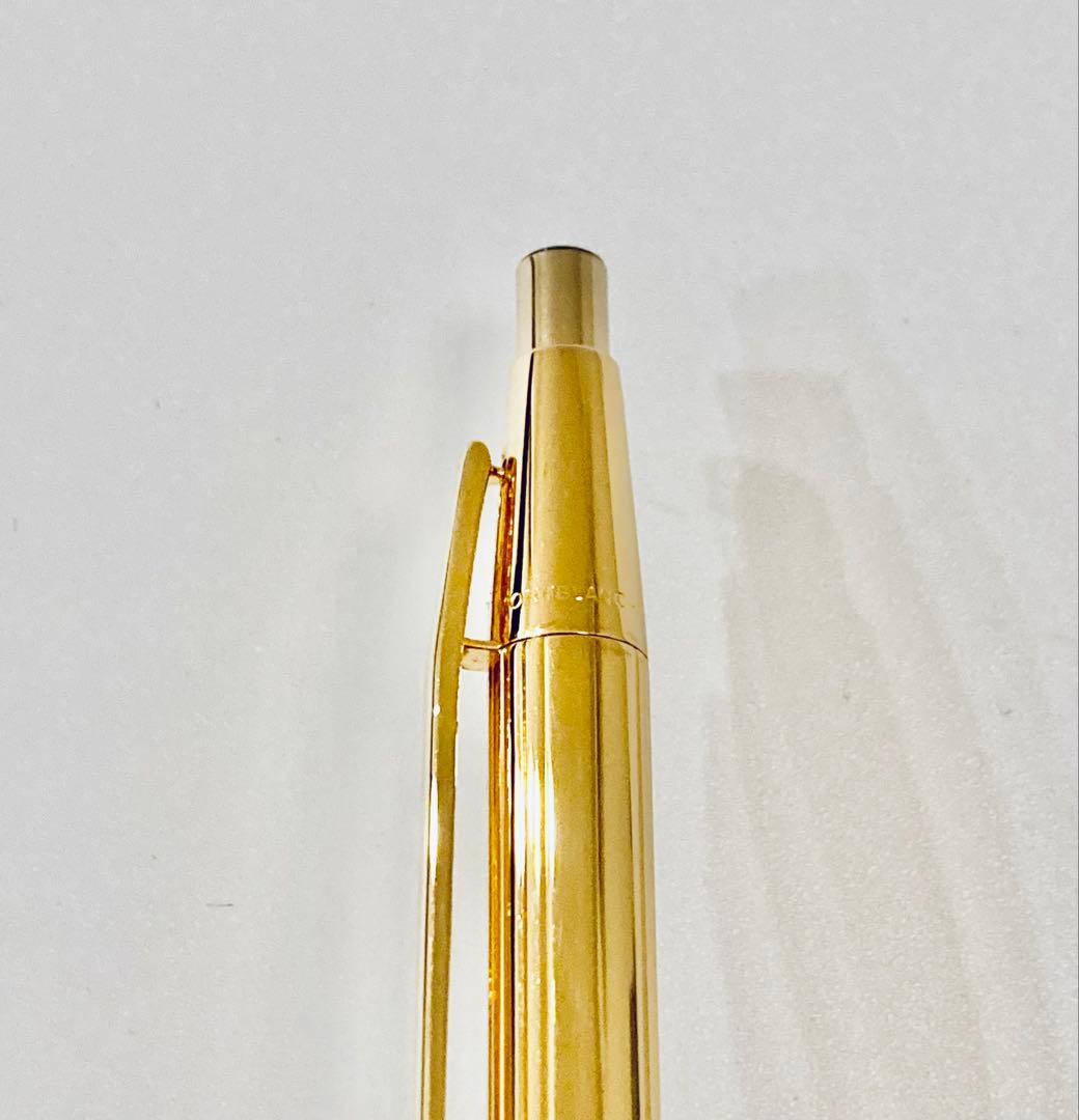 20金張り◆モンブラン高級ボールペン MONTBLANC 1970s美品ゴールド