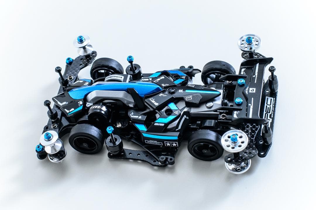 ミニ四駆完成品★マッハフレームFMA BKBLフルベアリング未走行