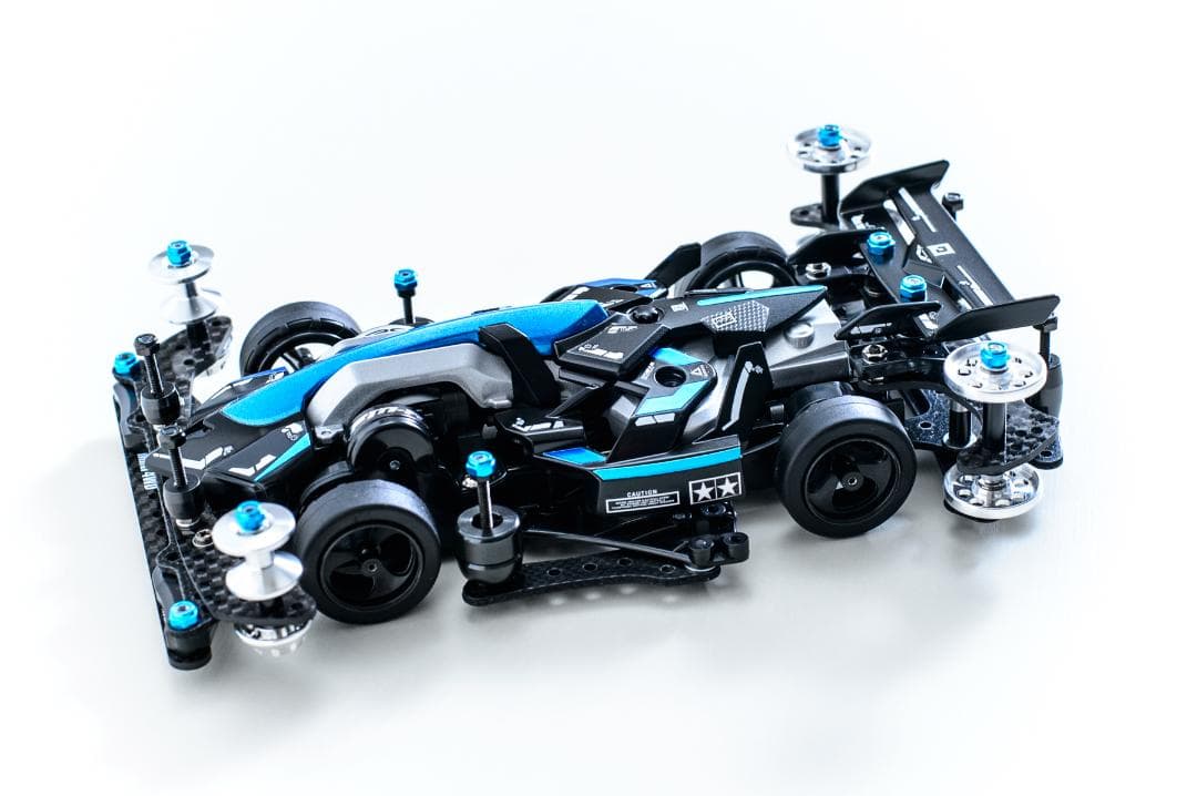 ミニ四駆完成品★マッハフレームFMA BKBLフルベアリング未走行