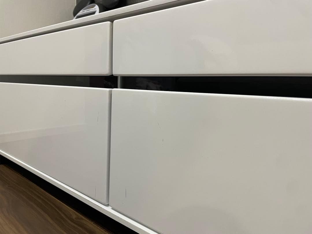 150cm ホワイト テレビボード 引き出し付き