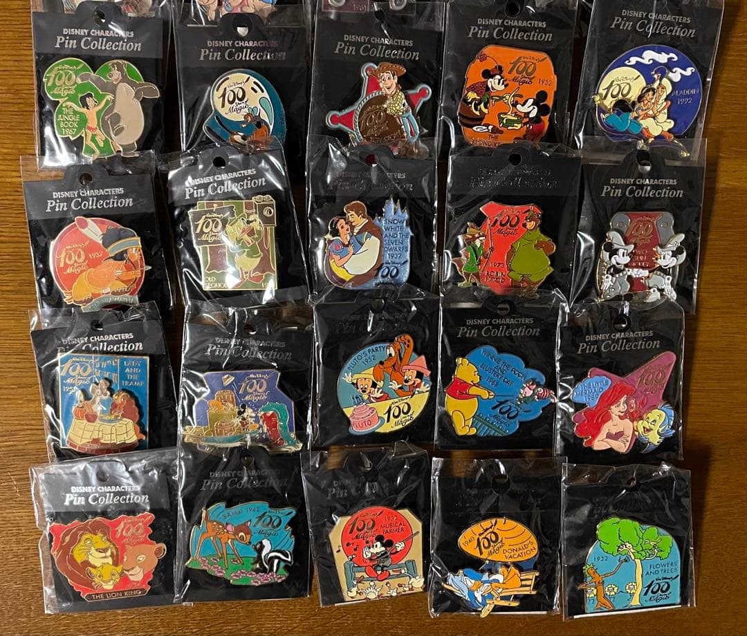 ディズニー　ピン　100 years of magic セット