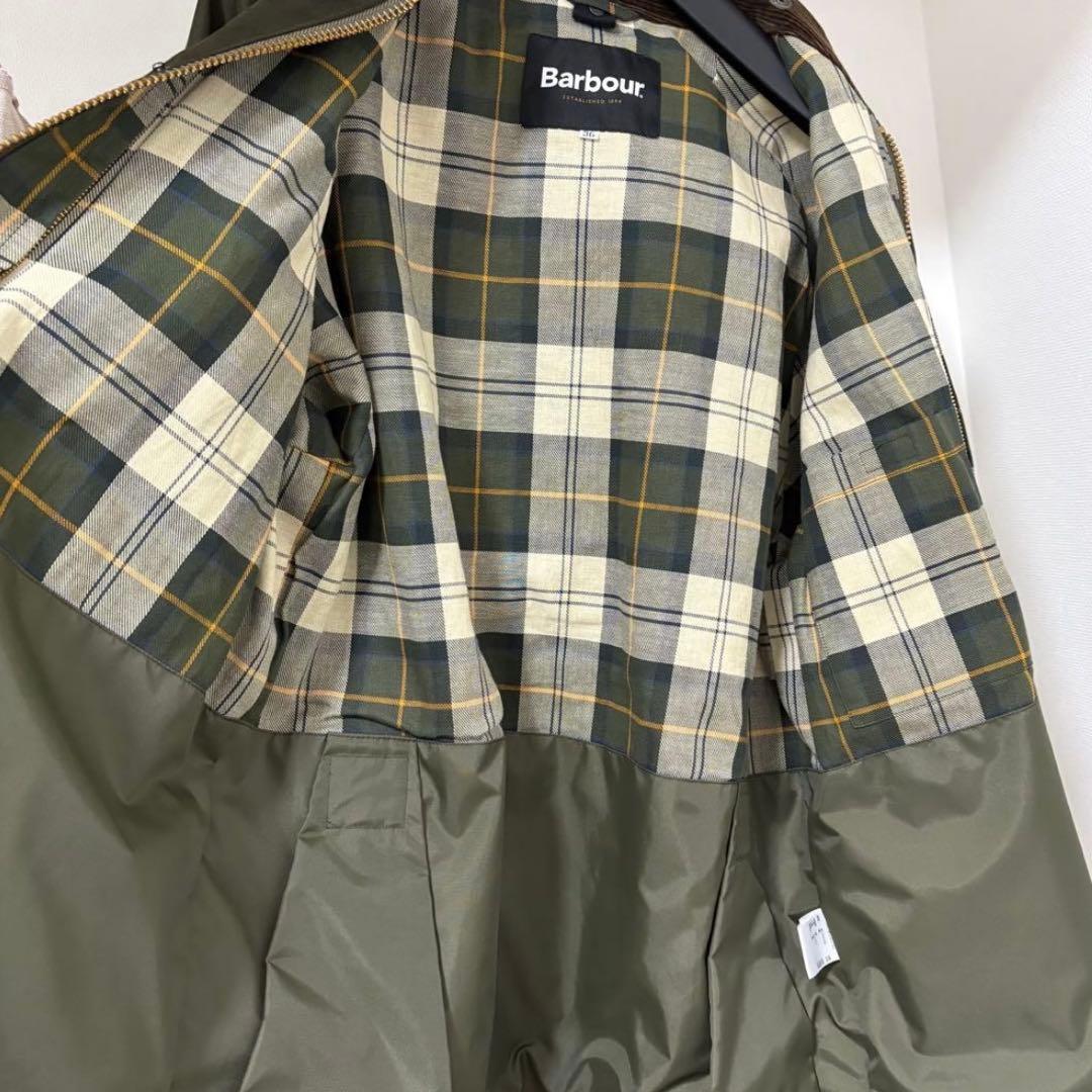 美品　バブアー　ビデイル　ピーチスキン オリーブ　セージ　36 barbour