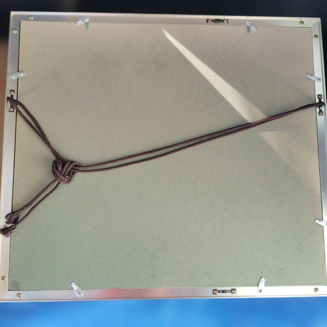 タケヒコ　純銀、扇面赤富士レリーフ