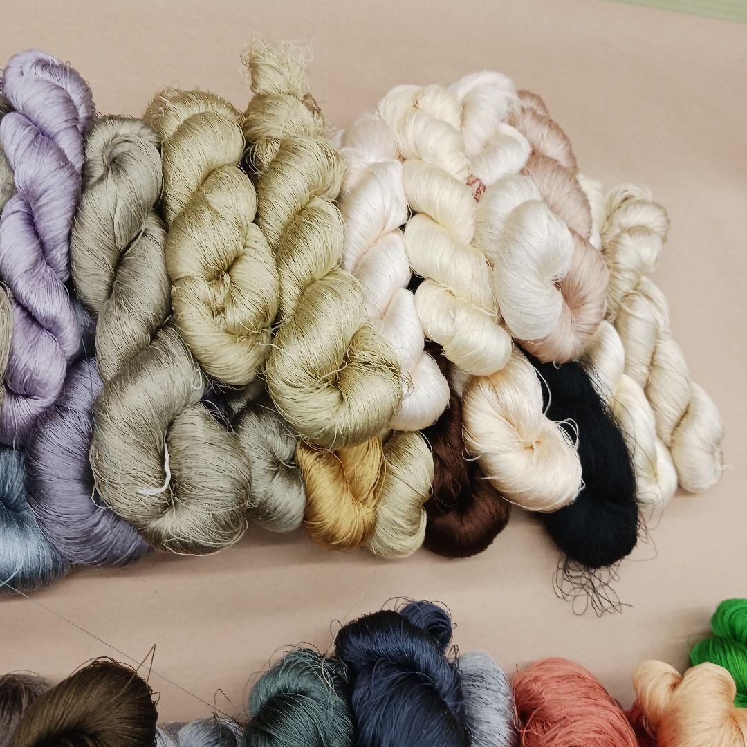 織物、組紐、刺繍、絹糸セット341