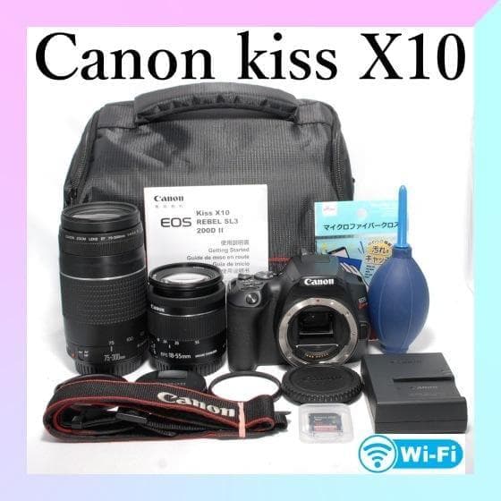 ✨Canon Kiss X10✨Wレンズ✨新品級✨軽量モデル✨一眼レフ