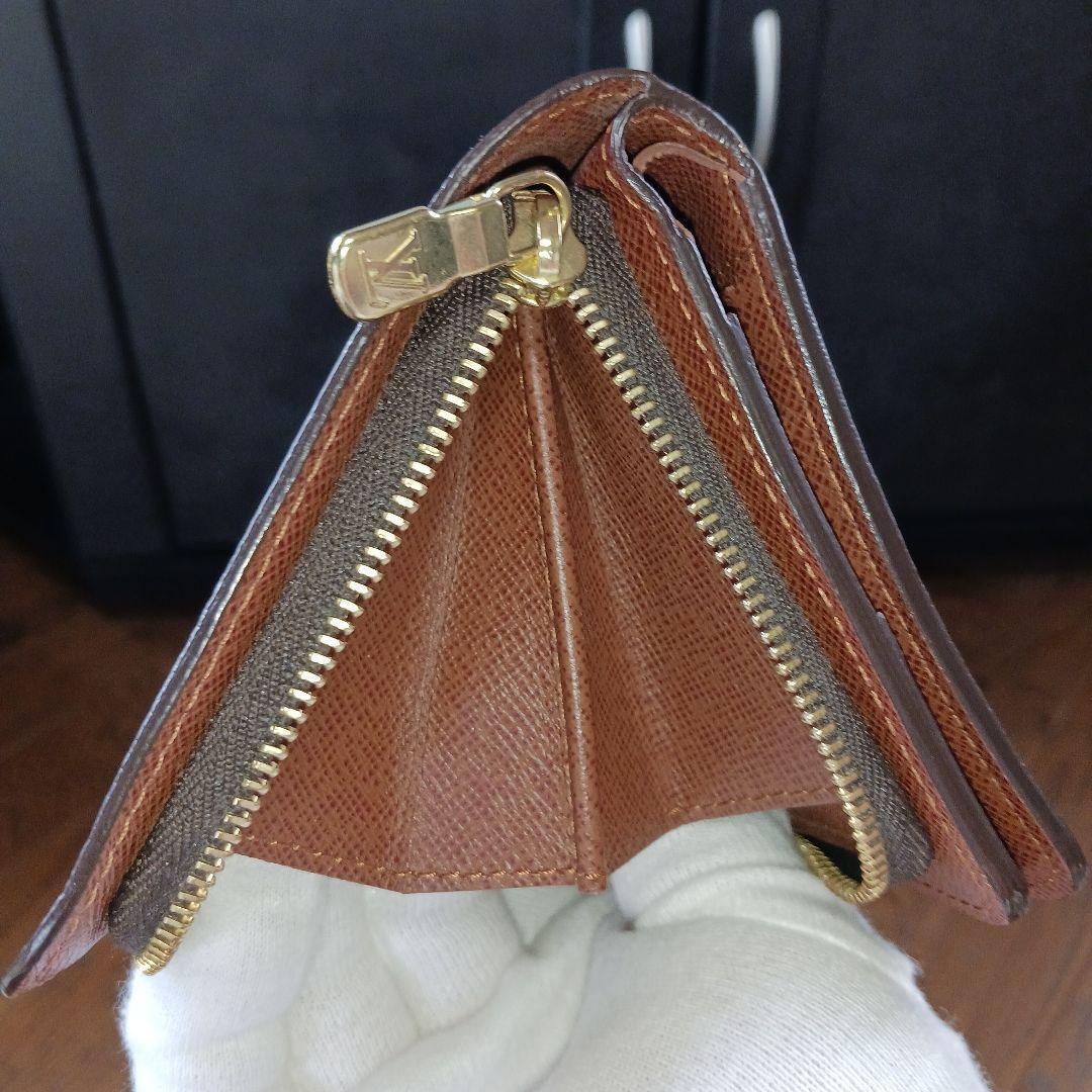【美品】 ルイヴィトン モノグラム コンパクトジップ 二つ折り財布