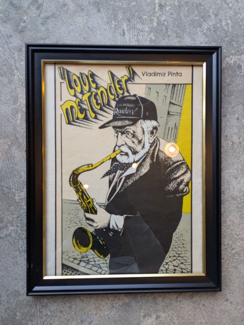レア ヴィンテージポスター Vladimir Pinta ジャズ JAZZ 額装