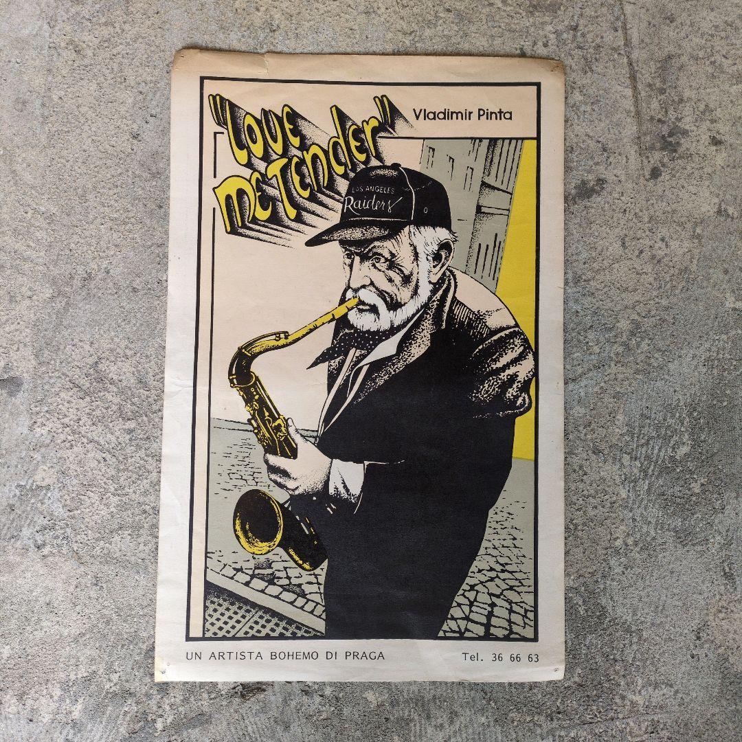レア ヴィンテージポスター Vladimir Pinta ジャズ JAZZ 額装