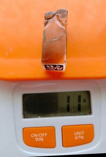 中国骨董　清の時代 貴重天然水晶印鑑 旧蔵した書道篆刻品 希少価値が高い高級印材