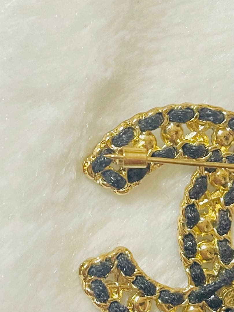 CHANEL ブローチ キラキラ ゴールド パール 訳あり