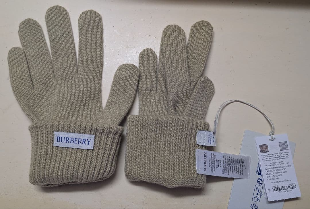 新品 Burberry カシミヤ手袋 M/L