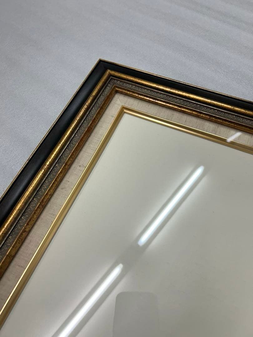 [新品未使用]油彩額縁　P12 アンティーク調