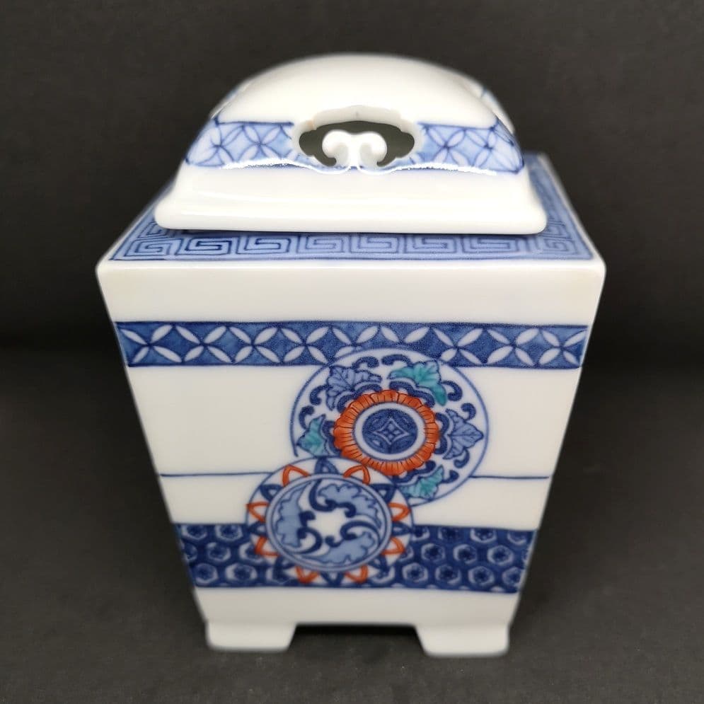 【1950s　アンティーク　 十二代今泉今右衛門　茶道具】『色鍋島染付絵香炉』