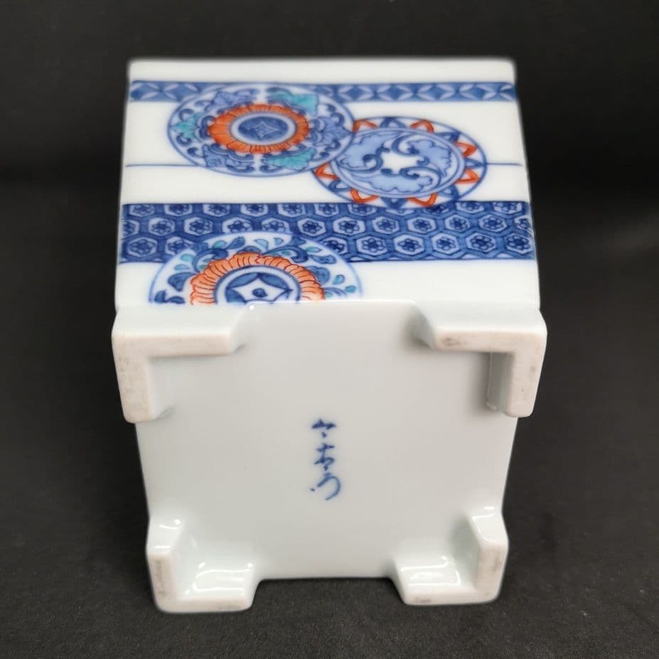 【1950s　アンティーク　 十二代今泉今右衛門　茶道具】『色鍋島染付絵香炉』