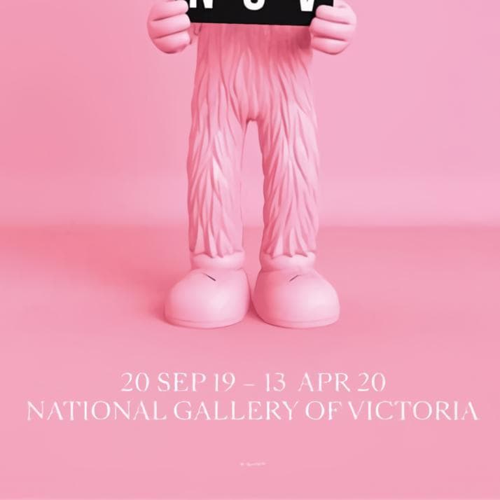 額装品/KAWS BFF PINK NGV カウズ/インテリア/アート