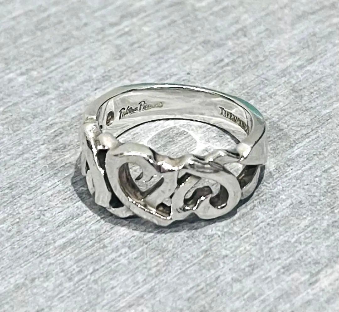 TIFFANY＆Co. ティファニー トリプルラビングハートリング 12号