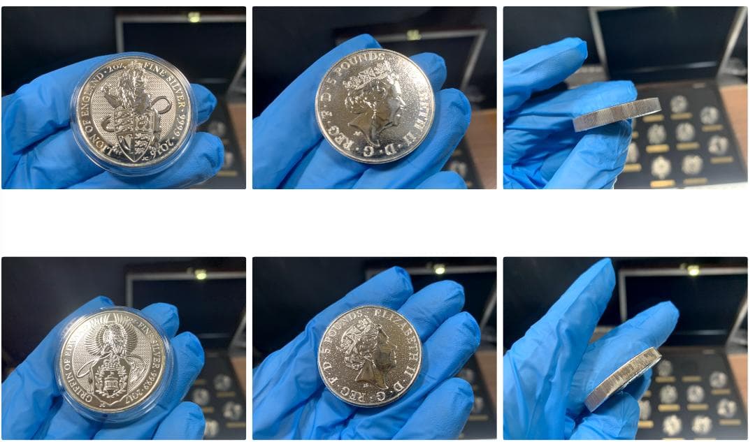 2 オンス銀貨 10枚 クイーンズビースト　コンプリート　専用箱付き