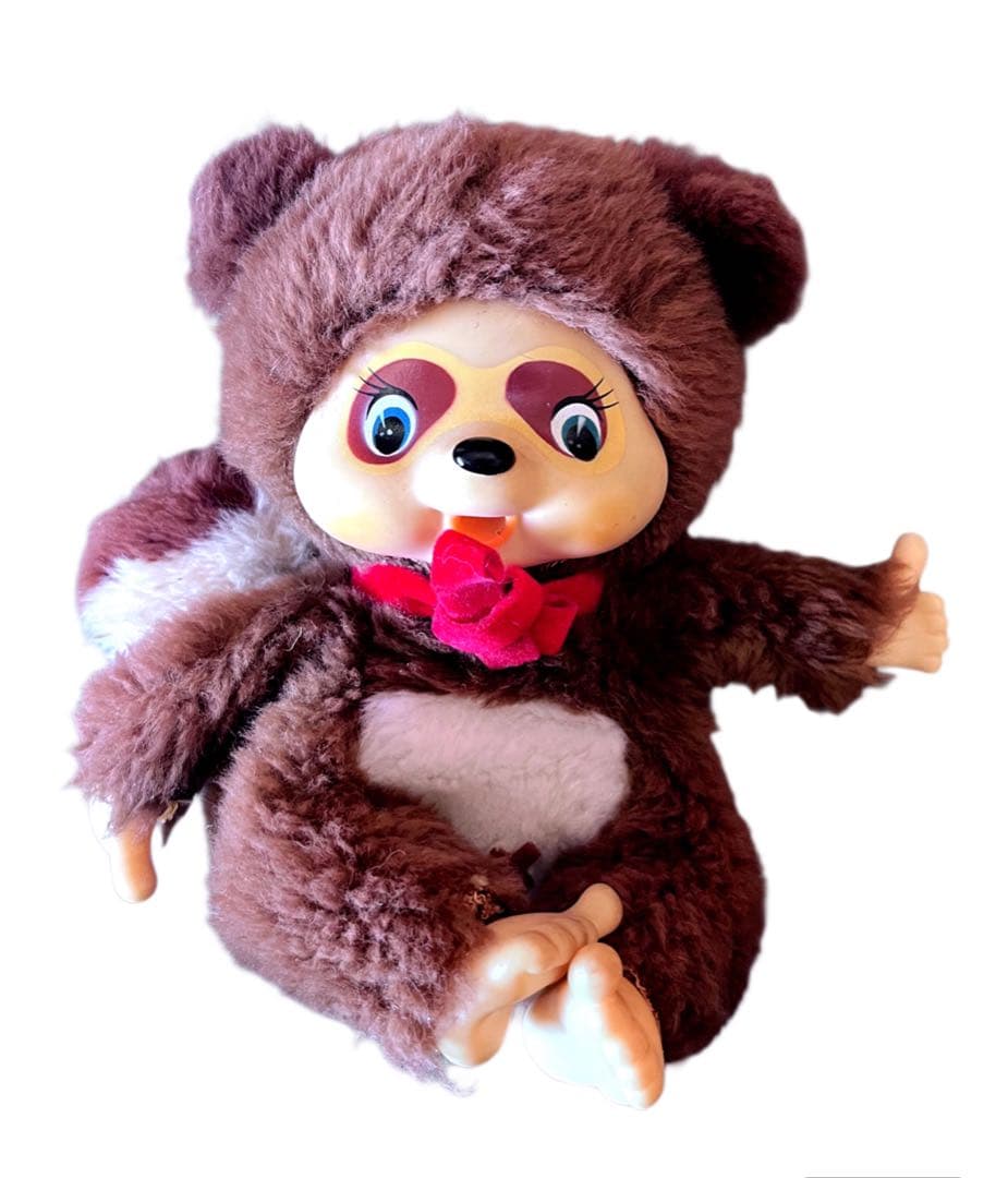 レア モンチッチ 友達 タヌタヌ 人形 ぬいぐるみ タヌキ たぬき 昭和レトロ