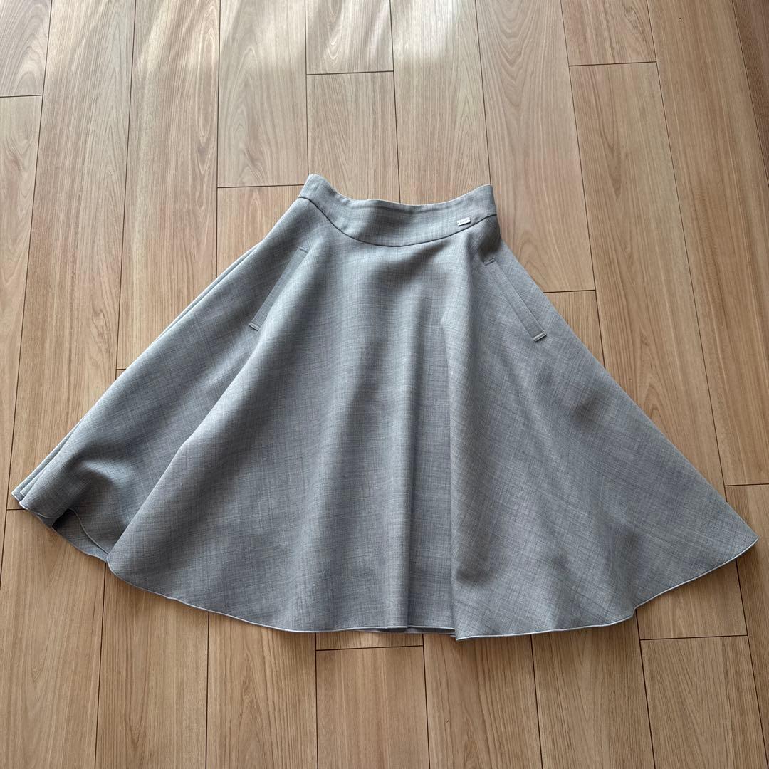 FOXEY グレー フレアスカート