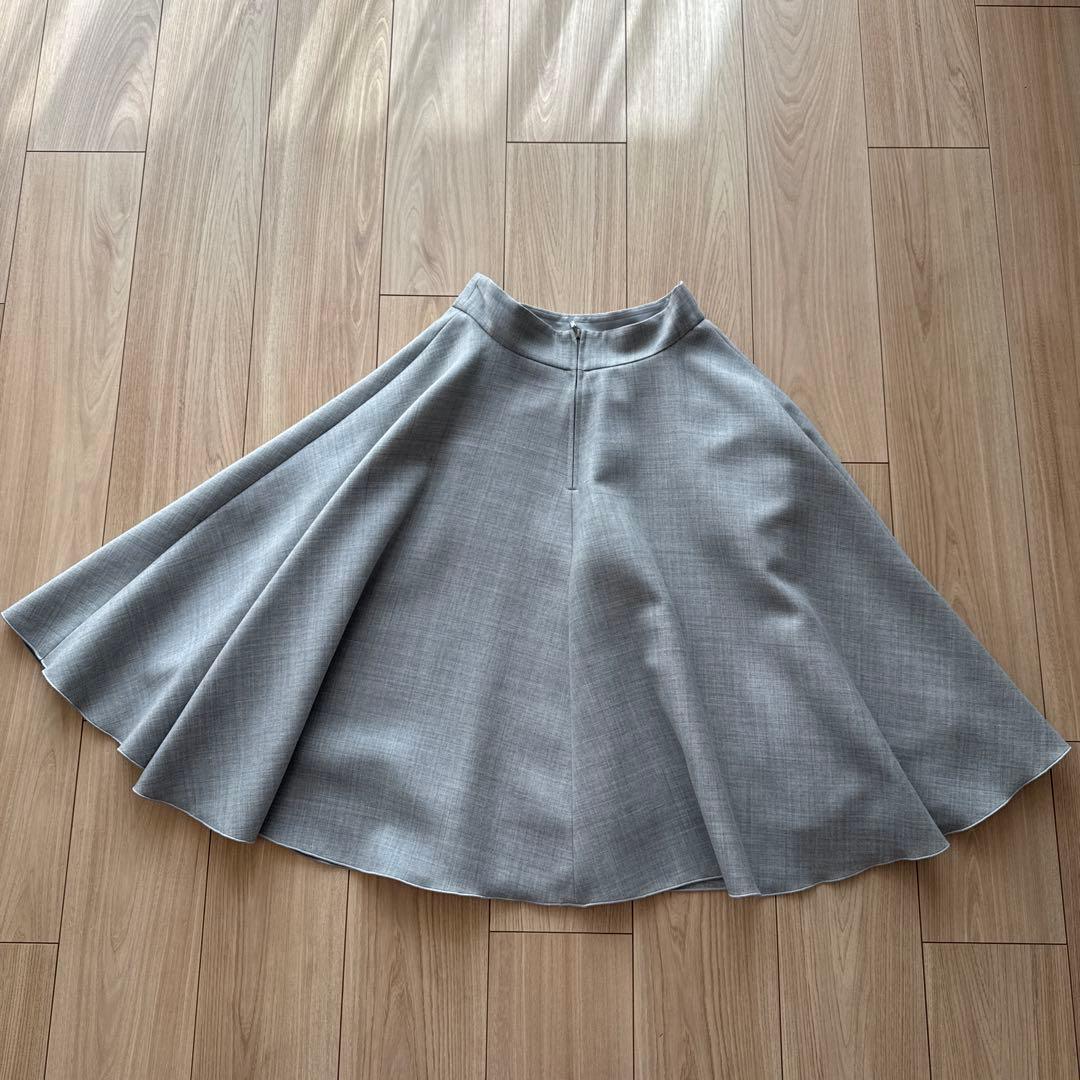 FOXEY グレー フレアスカート