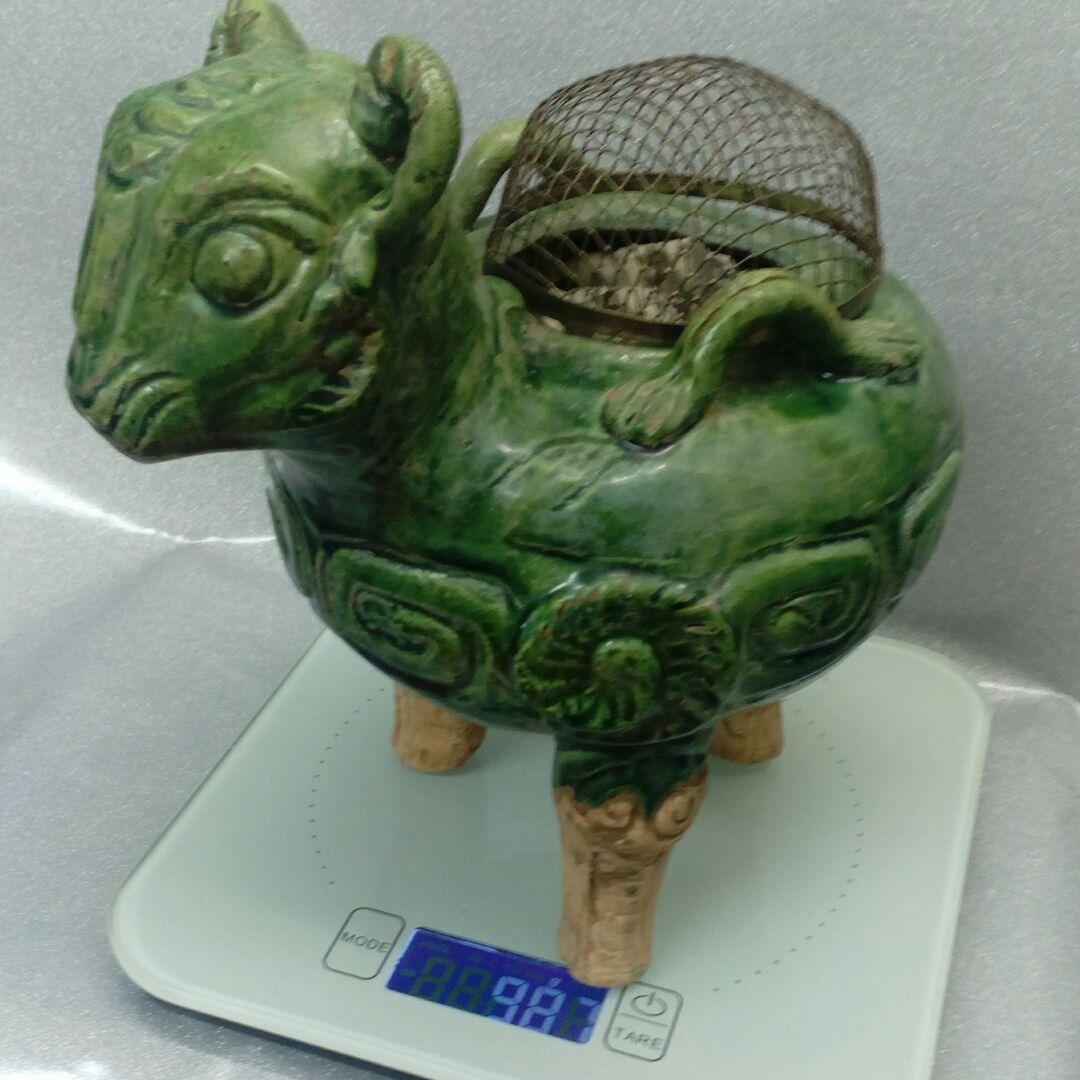 時代古玩中国朝鮮緑釉美術獣羊形時代景色アンティーク美品香炉当時物コレクション