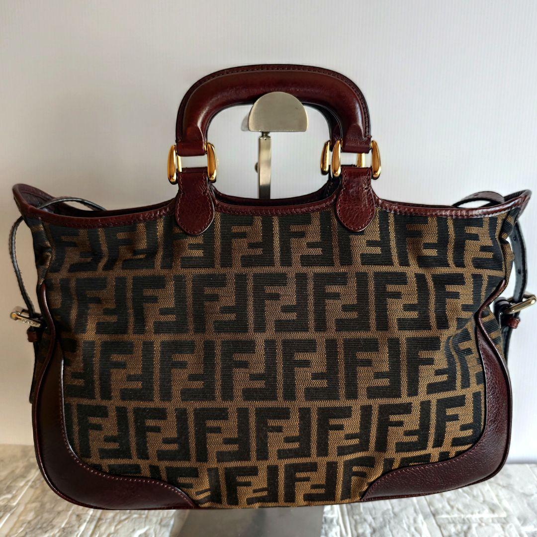 FENDI フェンディ ズッカ柄 2WAY バッグ シリアルカード付き 正規品