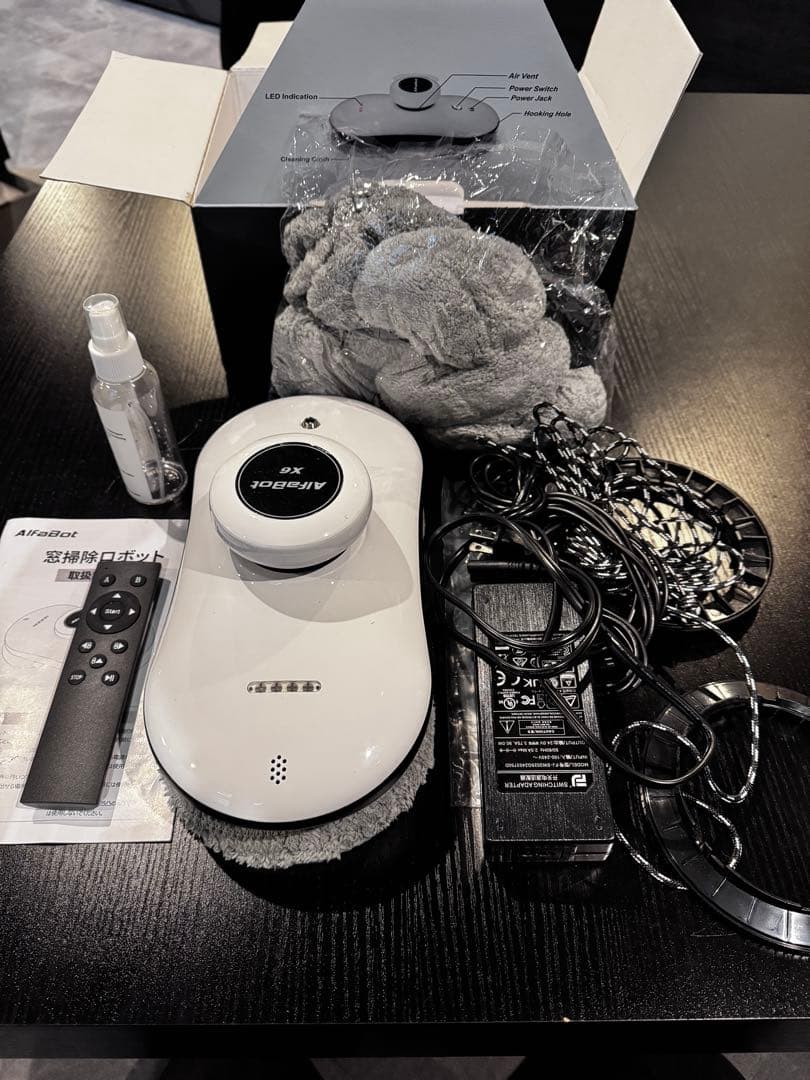 窓拭きロボット 窓掃除ロボット AlfaBot X6 窓拭き AI機能搭載 小型