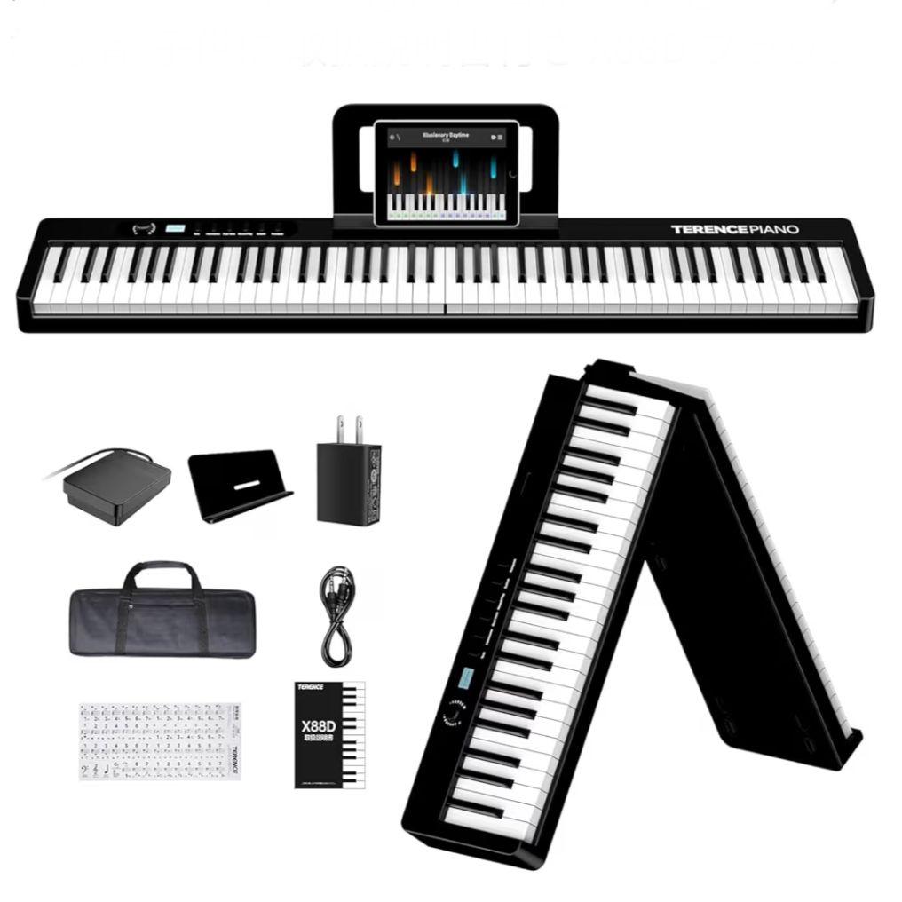 X88D 折り畳み式 デジタルピアノ88鍵盤 デュアルスピーカー
