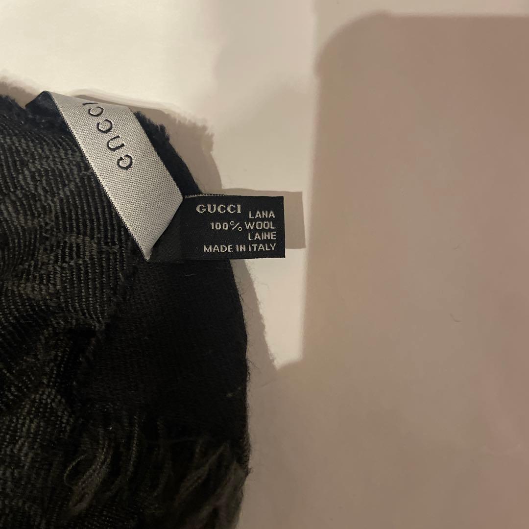 GUCCI GGパターン ブラックマフラー