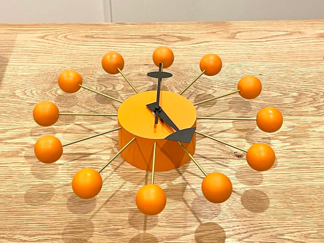 【正規品・美品】Vitraヴィトラ ボールクロック オレンジ ジョージ・ネルソン