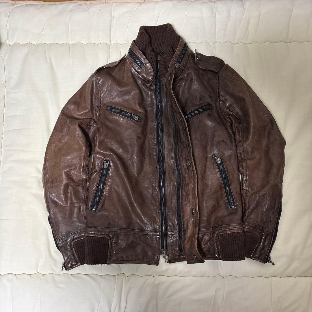 希少✨【美品】赤西仁着用モデル SHELLAC 牛革ライダースジャケット