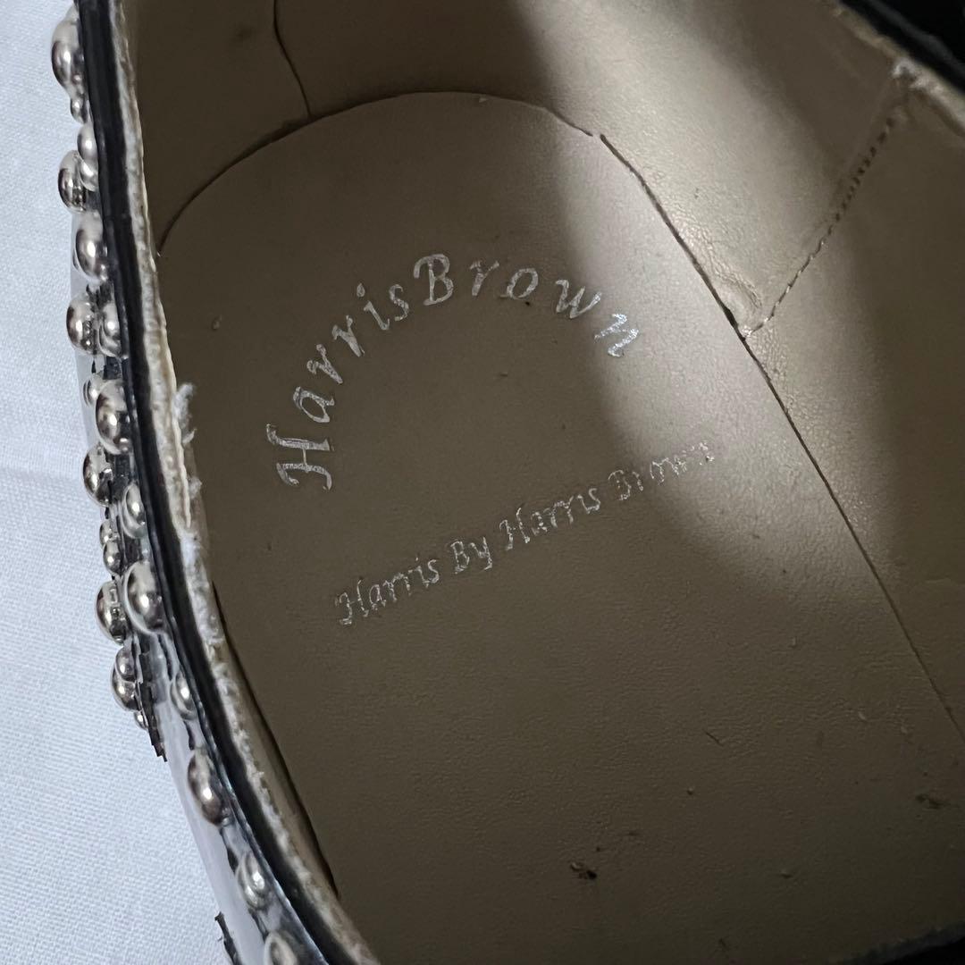 HBRRIS BROWN ハリスブラウン スタッズドレスシューズ