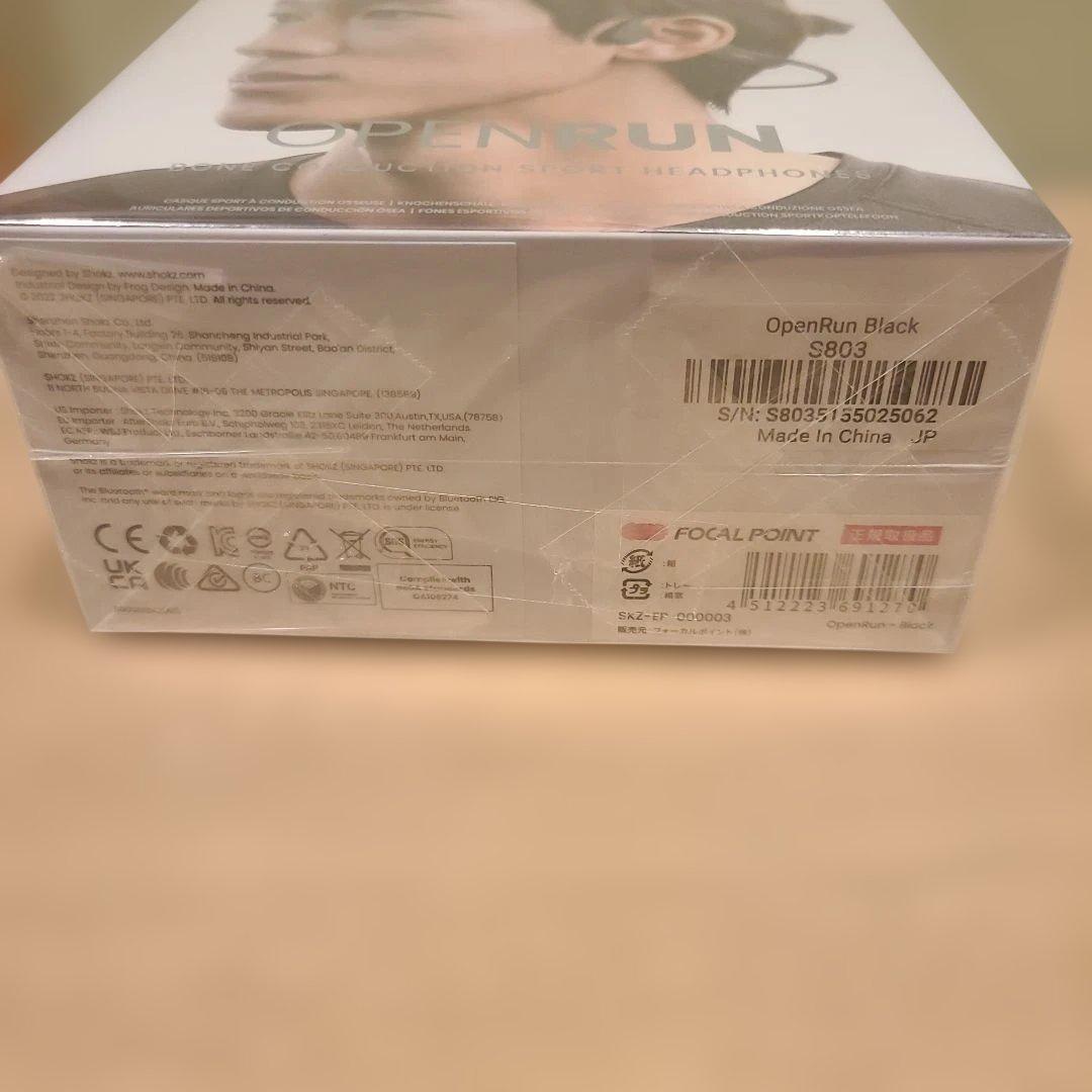✨新品✨未使用✨SHOKZ OPENRUN 骨伝導イヤホン ブラック