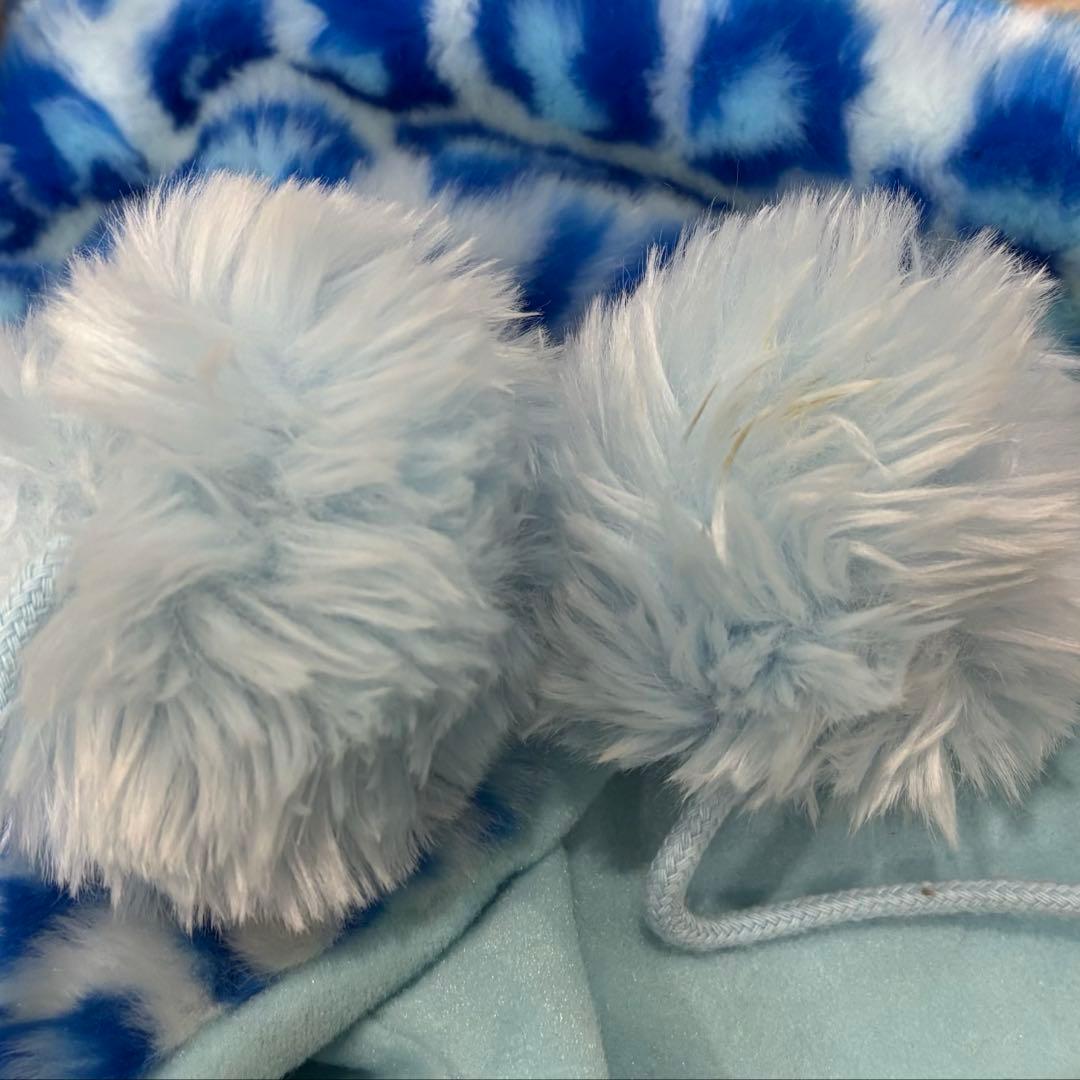 ディズニー ファンキャップ 青 ヒョウ柄