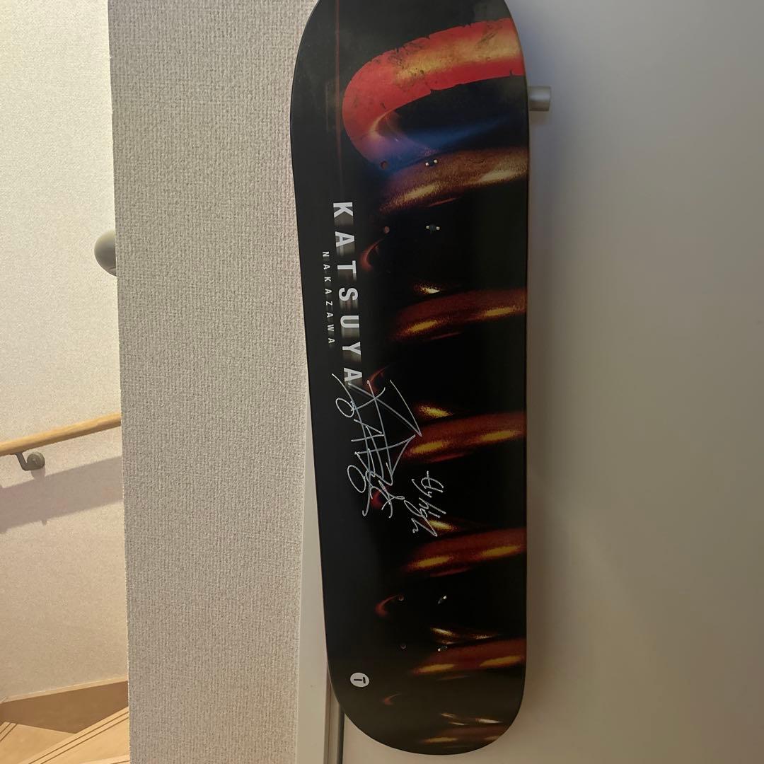 かつや本人直筆サイン！中澤克也モデル Timber スケボーデッキ 8.25