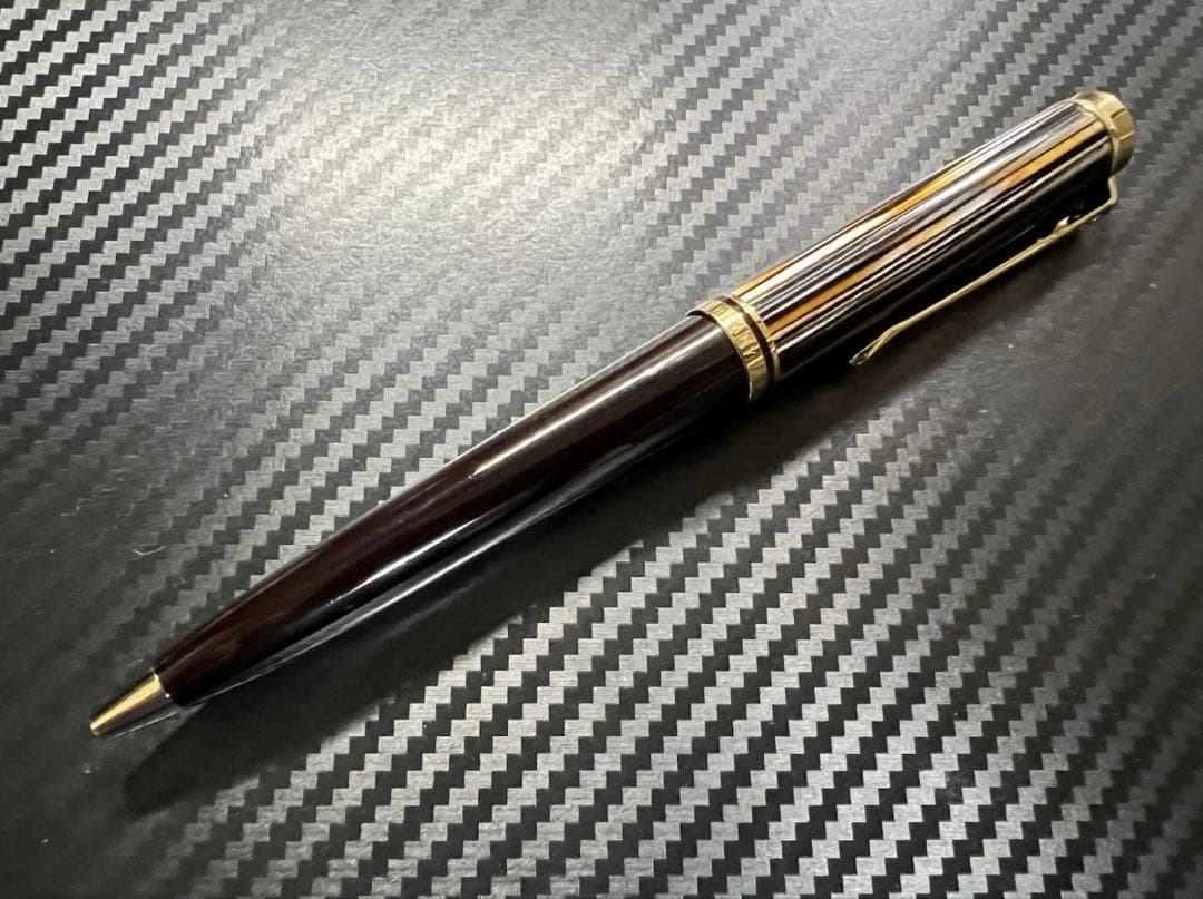 ペリカン 未使用に近い K800 トートイス 茶縞 ボールペン