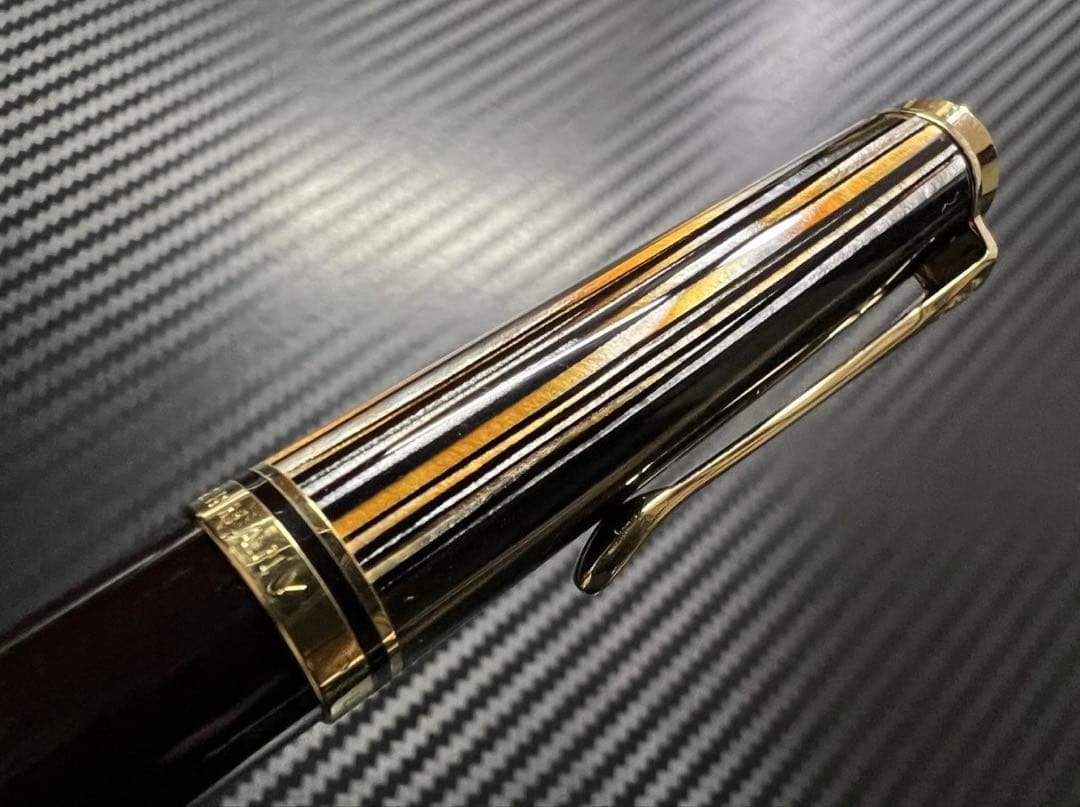 ペリカン 未使用に近い K800 トートイス 茶縞 ボールペン