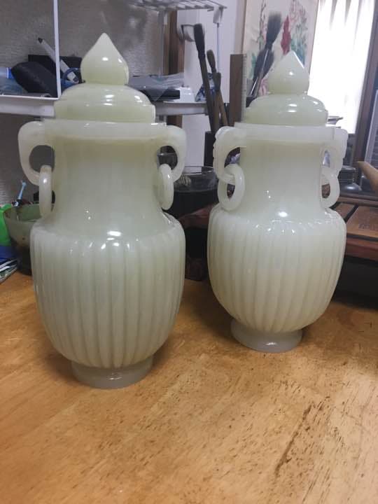 中国美術 和田白玉 砡瓶 唐物 古美術