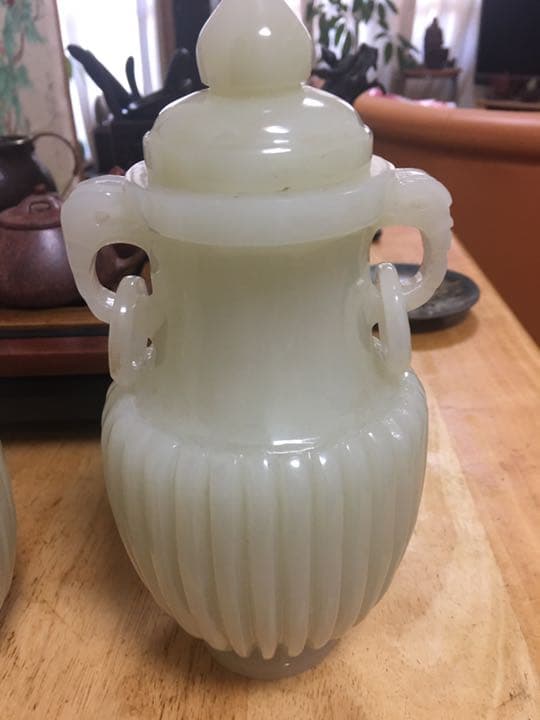 中国美術 和田白玉 砡瓶 唐物 古美術