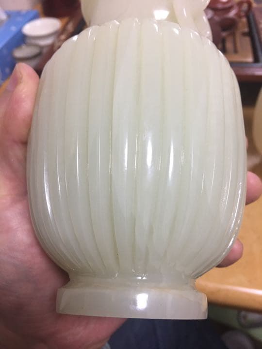 中国美術 和田白玉 砡瓶 唐物 古美術