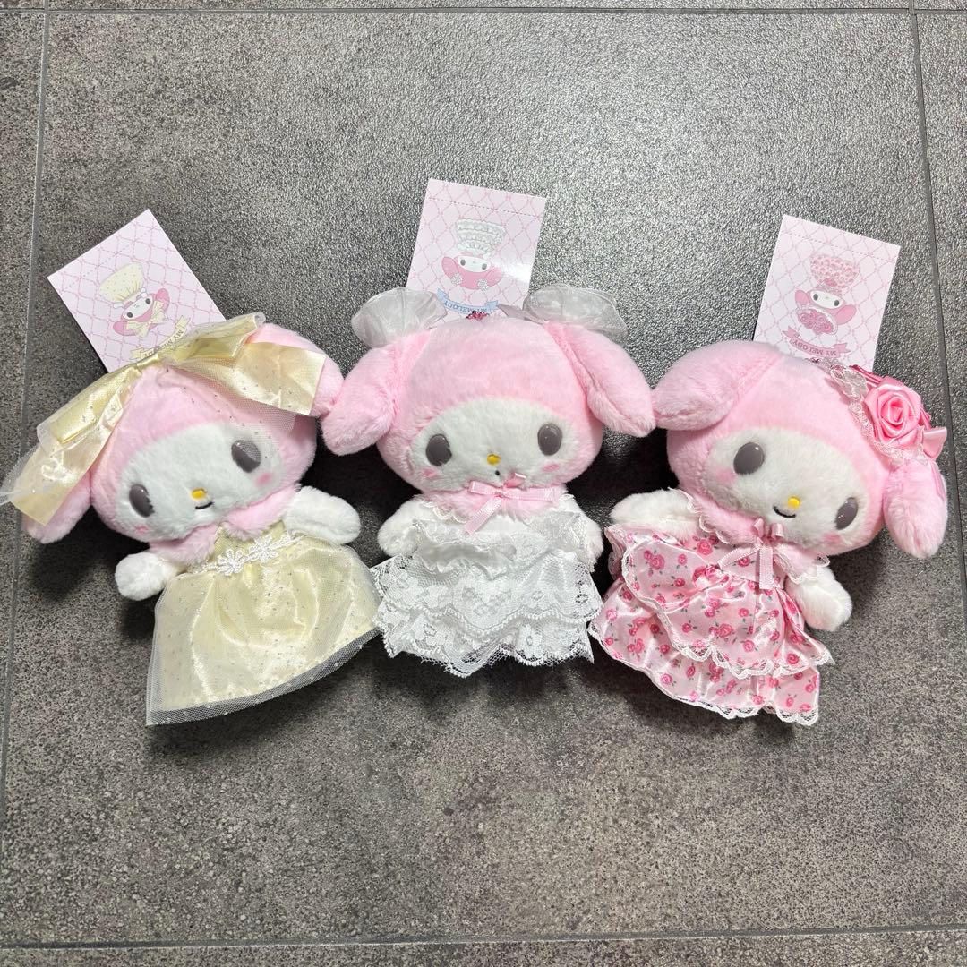 【お顔厳選】レディマイメロディ　マイメロディマスコットホルダー　3点セット