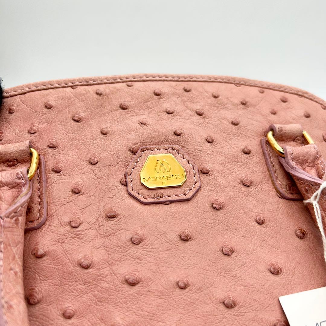 MORABITO　モラビト　オーストリッチ　ショルダーバッグ　2way　ピンク