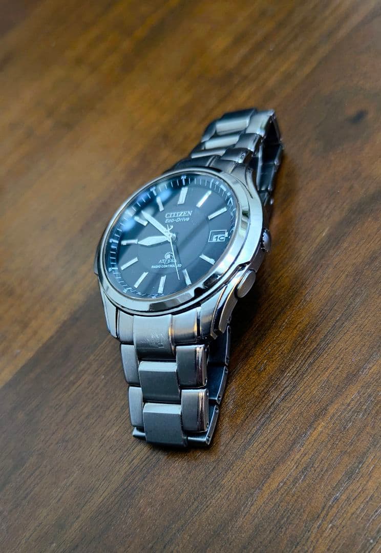 シチズン アテッサ メンズ用 電波時計 正常稼働品