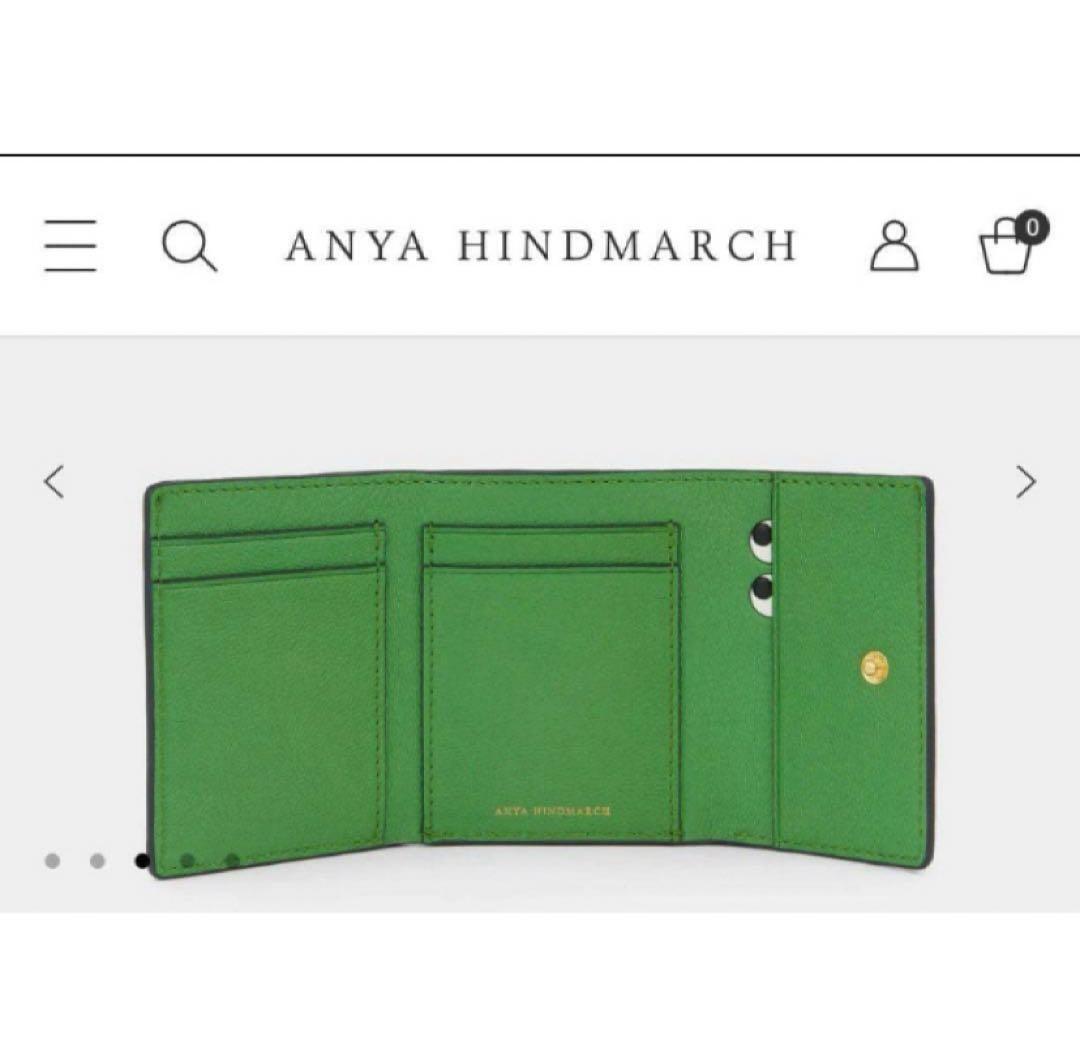 未使用　ANYA HINDMARCH ピーピング アイズ 三つ折り ウォレット