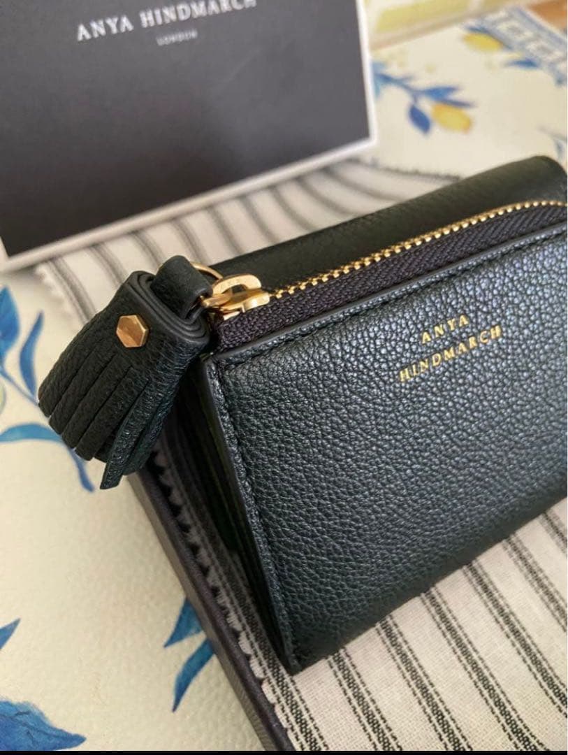 未使用　ANYA HINDMARCH ピーピング アイズ 三つ折り ウォレット