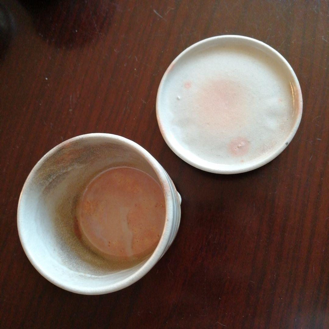 八事窯　中村道年　御本手一口碗　8客　7cm