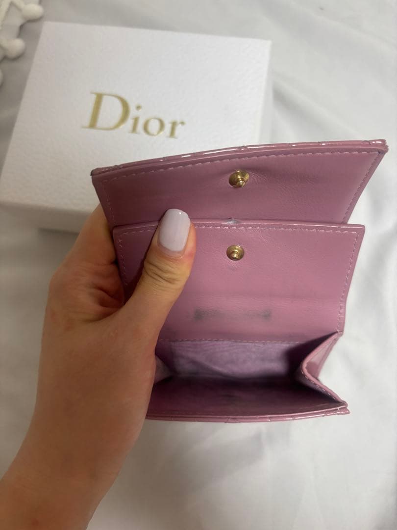 Dior ピンク エナメル ケース　ladydior